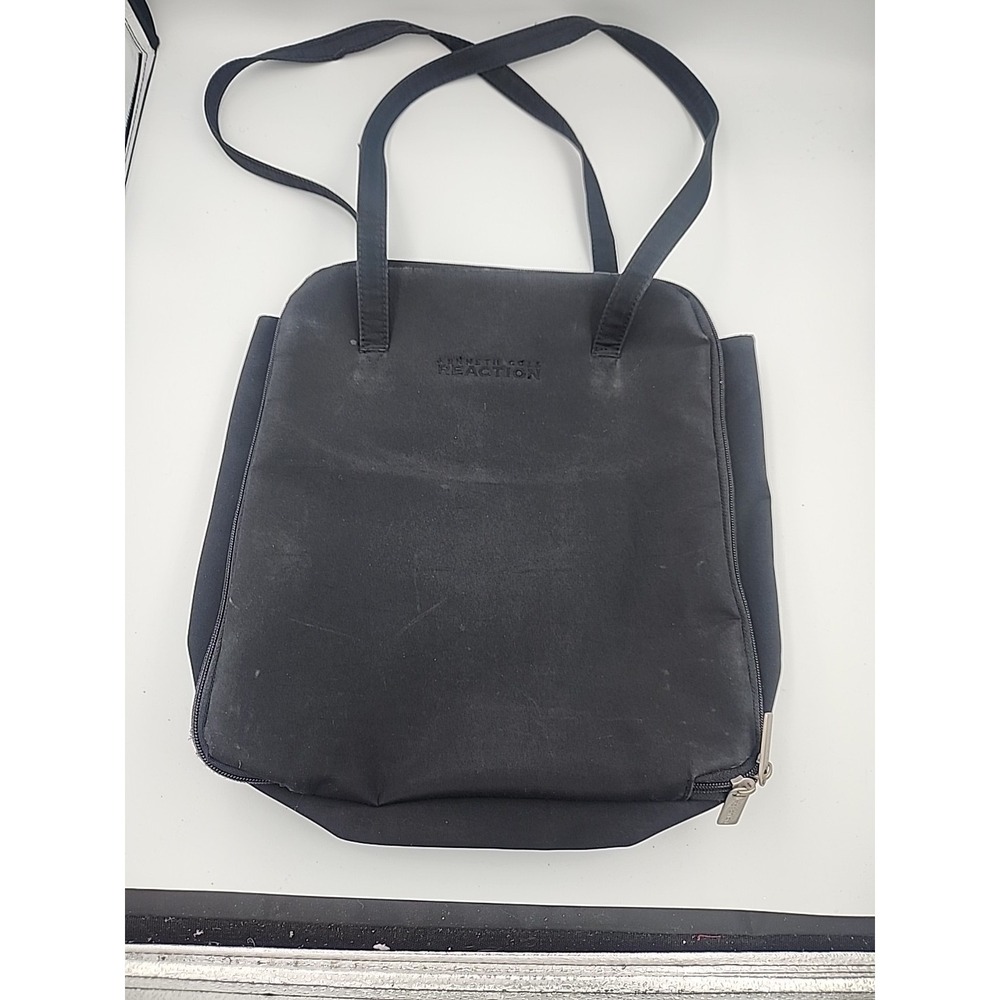 Kenneth Cole‎ Tote Fabric Bag Black Multi Compartments